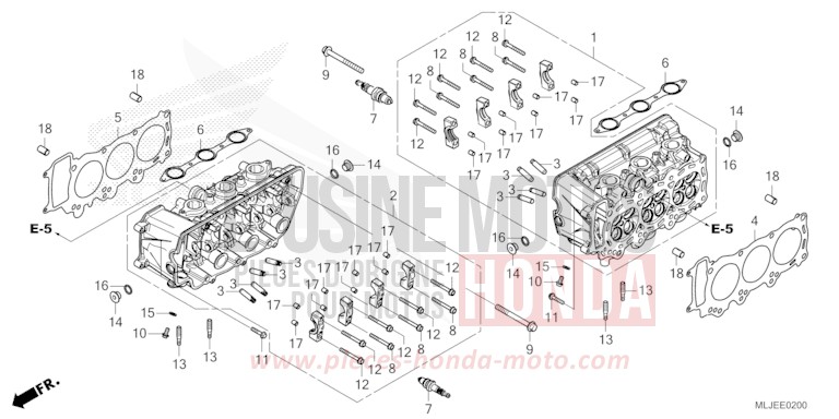 CYLINDER HEAD for Gold Wing BETA SILVER METALLIC (NHC07E) from 2024